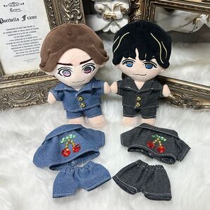 2セット ちびスト ちびぬい 洋服 セットアップ ぬい服 ヲタ活 メンカラ WEST. キンプリ はぴぬい