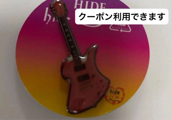 hide 60th ショッキングピンクギター ピンバッジ