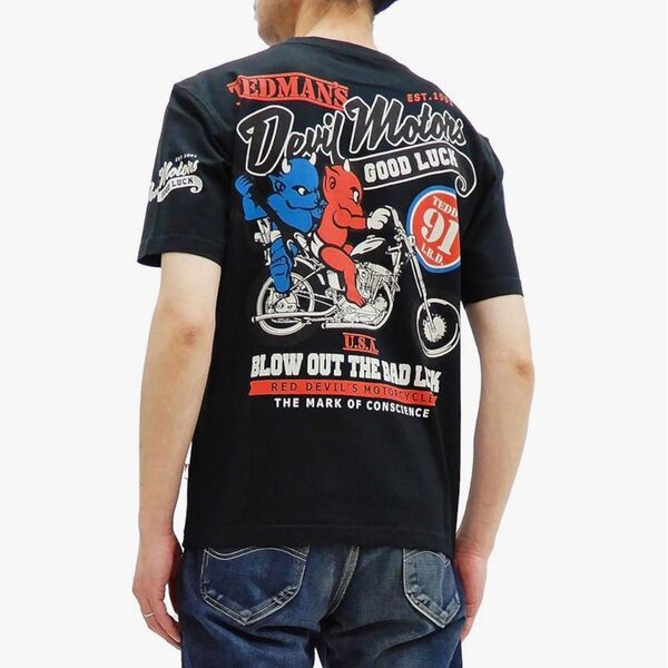 【テッドマン】 レッドデビル バイク 半袖 Tシャツ 3L 大きい プリント
