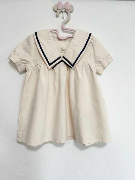 新品☆ バースデイ コトリ セーラー襟ワンピース 90