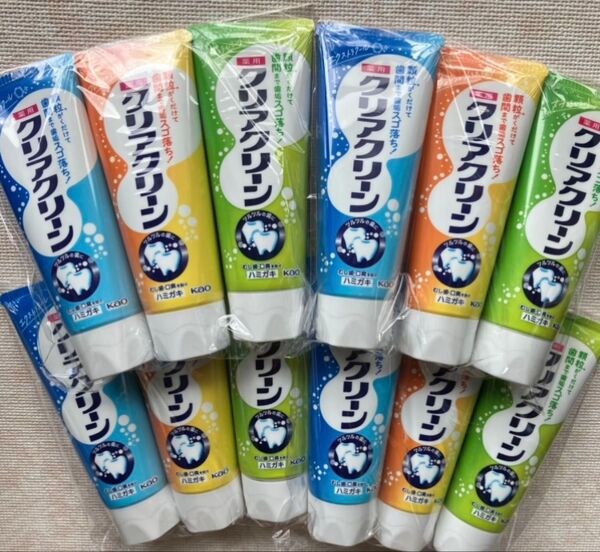クリアクリーン 歯磨き粉 薬用クリアクリーン ナチュラルミント 4本 エクストラクール 4本フレッシュシトラス4本