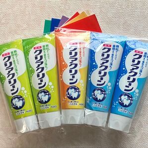 クリアクリーン 歯磨き粉 薬用クリアクリーン ナチュラルミント 2本 エクストラクール 2本フレッシュシトラス1本、おりがみ×1枚