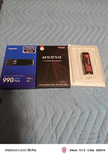 ③【未使用】SAMSUNG 990EVO PLUS4TB+Monsterstorage MS950 4TB、2TB