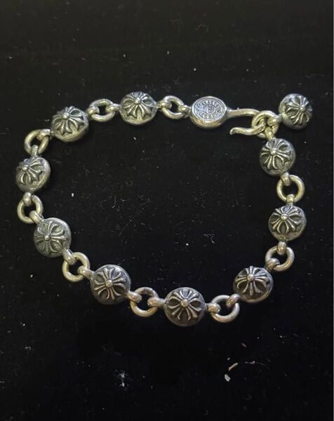 【Chrome Hearts 】クロムハーツ クロスボール ブレスレット 【フリーサイズ】 SV925