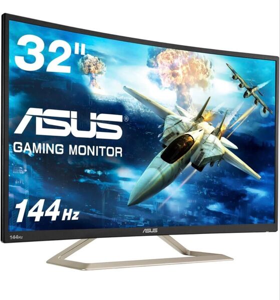 ASUS ゲーミングモニター ディスプレイ VA326H 31.5インチ VA カーブ フルHD