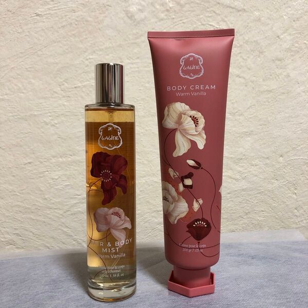 未開封新品 Laline ウォームバニラ ヘア&ボディミスト 100ml ボディクリーム 200g ラリン