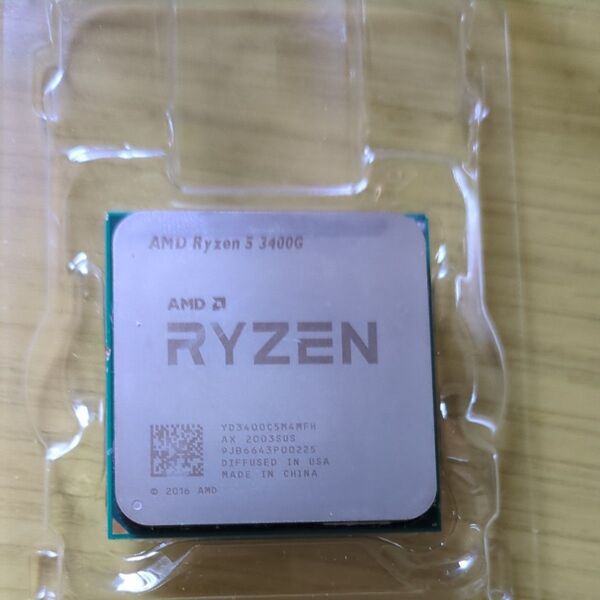 CPU Ryzen5 3400G AM4 65W 中古品