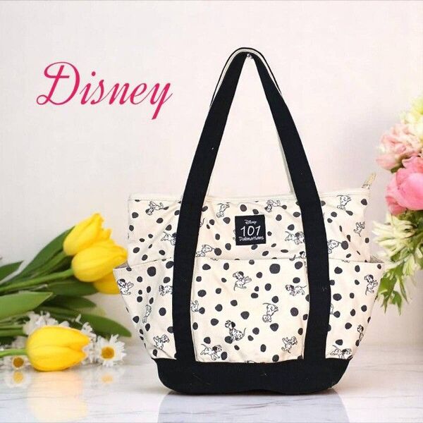 Disney ディズニー 101匹わんちゃん トートバッグ しまむら / キャンバス 帆布 手提げ 肩掛け レディース