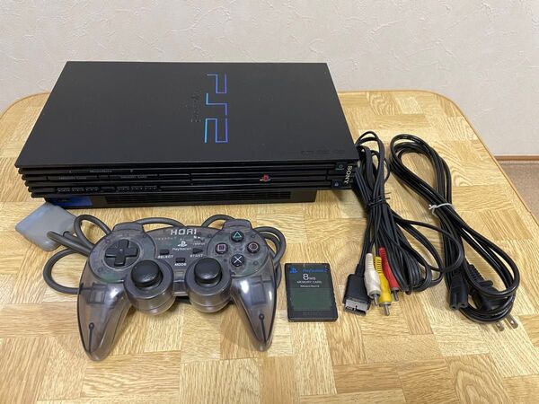 PlayStation2 SCPH-30000 ホリコントローラー 8MBメモリーカード付き