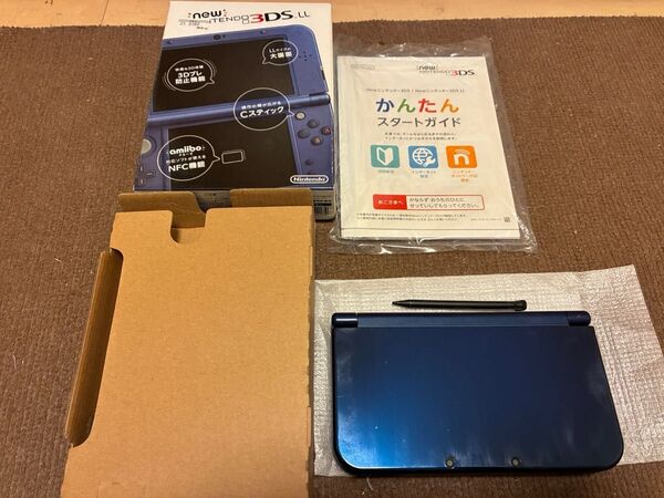 概ね綺麗 動作良好 New3DSLL メタリックブルー 本体 タッチペン 箱 説明書付属 Nintendo 3DS 任天堂