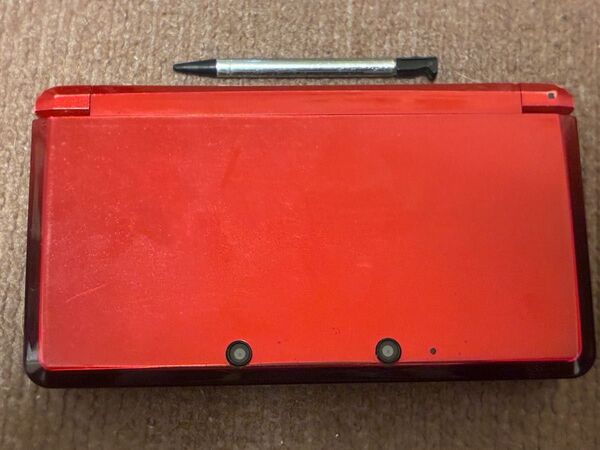 ★動作良好 液晶無傷 任天堂 ニンテンドー 3DS CTR-001 本体 フレアレッド タッチペン付き★