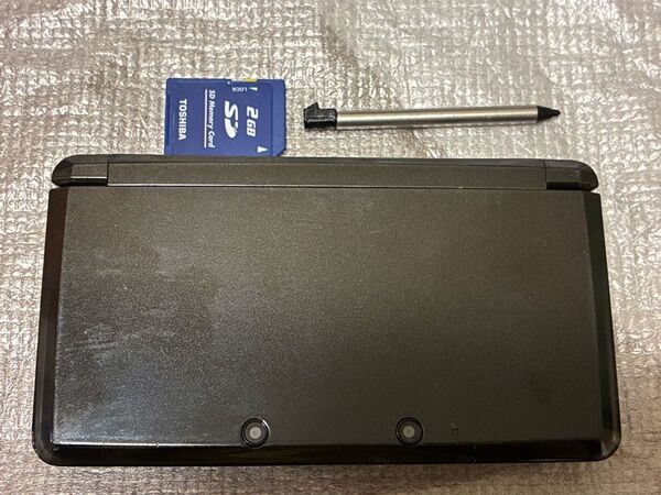 動作良好 ニンテンドー3DS CTR-001 コスモブラック 任天堂 初期化済 タッチペン SDカード付き