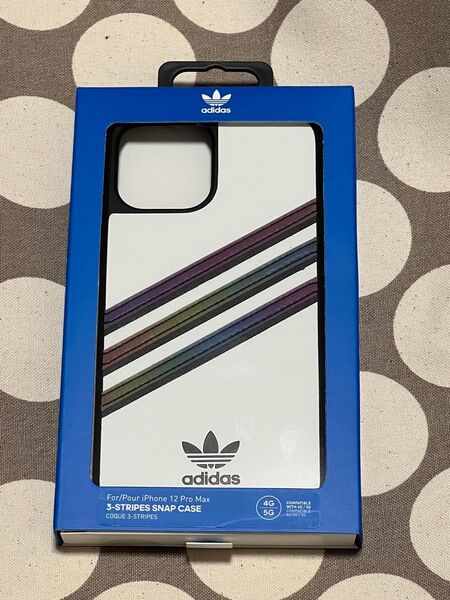 adidas iPhone12ProMax用 スマホケース スリーストライプス