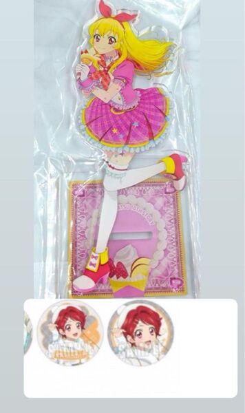 アイカツ! 星宮いちご アクスタ 一ノ瀬かえで 缶バッジ マリオンクレープ アイカツ