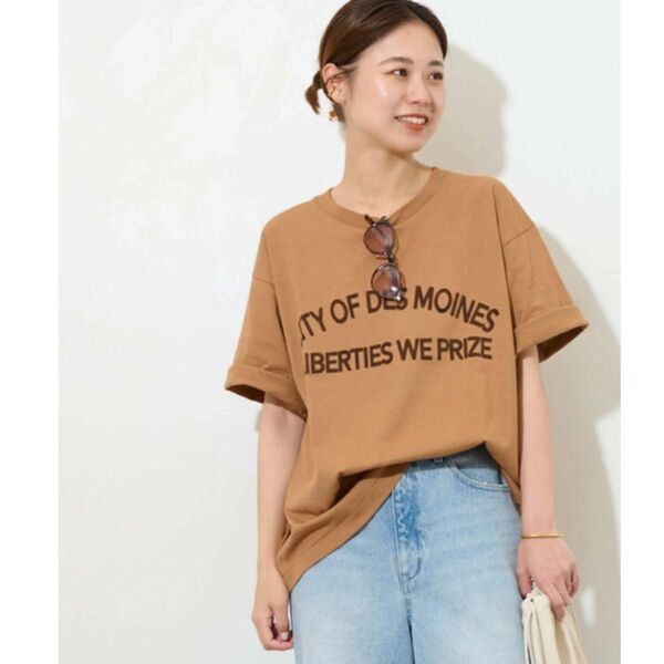 ジャーナルスタンダードレリューム コットンアーチロゴTEE
