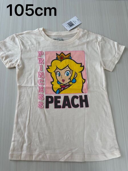 未使用USJスーパーマリオ 女の子 ピーチ姫 半袖Tシャツ 100cm110cm