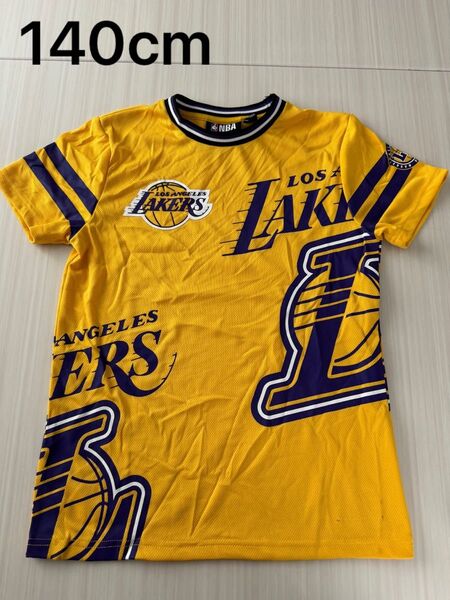 NBA レイカーズ Tシャツ LAKERS 男の子 半袖 メッシュ 140cm