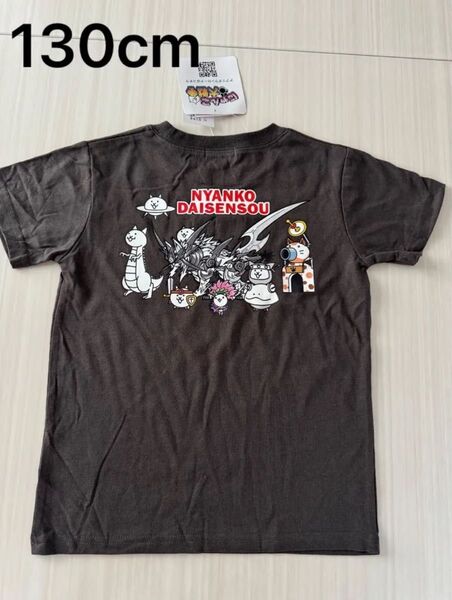 新品 にゃんこ大戦争 Tシャツ 任天堂 男の子 半袖Tシャツ 130cm 刺繍