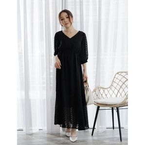 LIPSERVICE リップサービス シアーパターンドロストワンピース