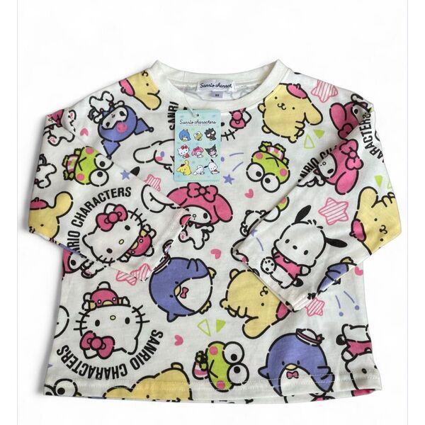 Sanrio characters 長袖Tシャツ 90 総柄 サンリオキャラクターズ