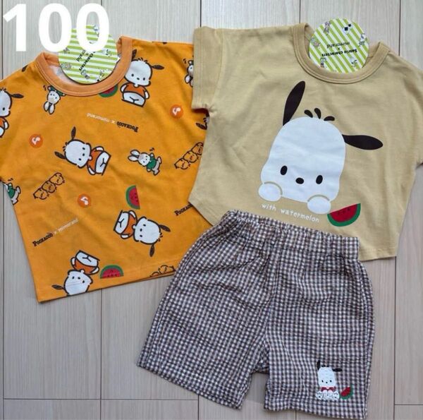 【サンリオ】ポチャッコ キャラクター Tシャツ☆セットアップ 100