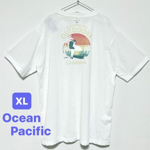 Ocean Pacific Tシャツ 半袖 クルーネック XL プリントtシャツ ロゴt カジュアル surf コットン