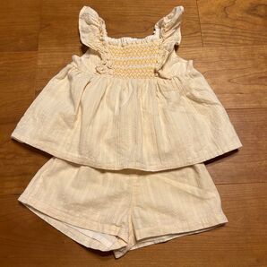 SLAP SLIP スラップスリップ セットアップ オレンジ アイボリー 80 ノースリーブ 女の子 チュニック