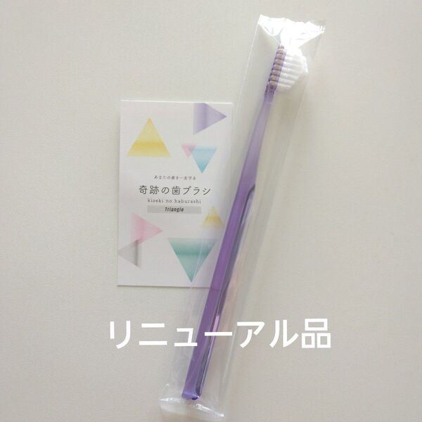 奇跡の歯ブラシ 大人用〈パープル〉1本 持ち手三角リニューアル品!