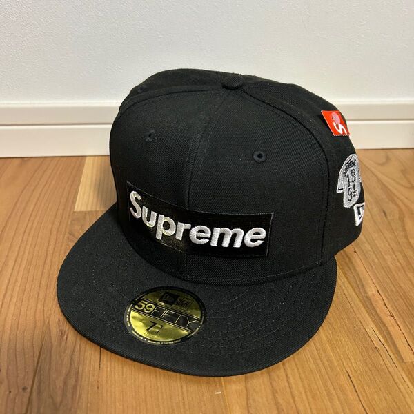 SupremeシュプリームNEW ERAニューエラBOXボックスロゴキャップ帽子新品ブラックステッカー付属
