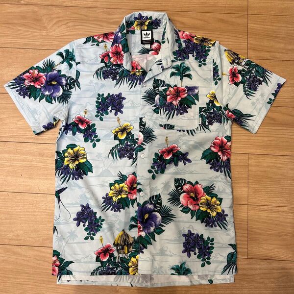 【美品】adidas originalsアロハシャツ エアロテック メンズ XO