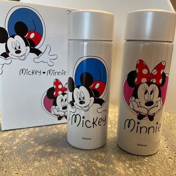 【新品未使用】Disney ミッキー&ミニー ペア水筒 ノベルティ
