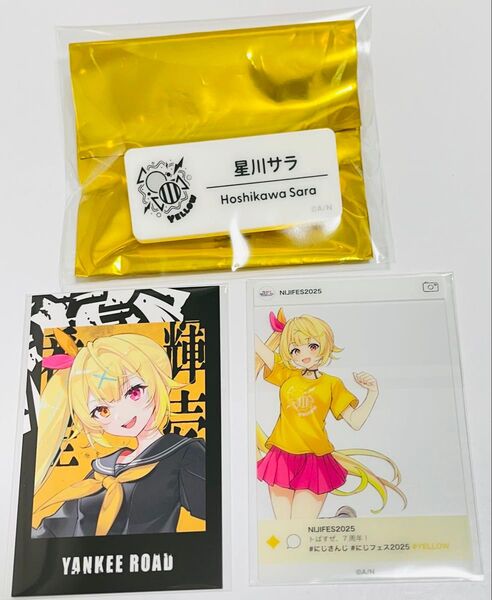 【バラ売り不可】にじさんじ YANKEE ROAD チェキ風カード にじさんじフェス2025 クリアカード ネームバッジ 星川サラ