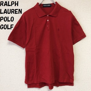 【人気】RALPH LAUREN POLO GOLF/ラルフローレン ポロ ゴルフ ワンポイントロゴ ポロシャツ レッド サイズL/4863