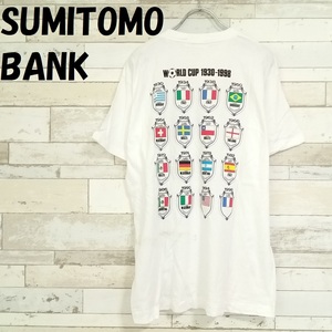 【人気】SUMITOMO BANK 三井住友銀行 2002ワールドカップ記念Tシャツ ホワイト/5088