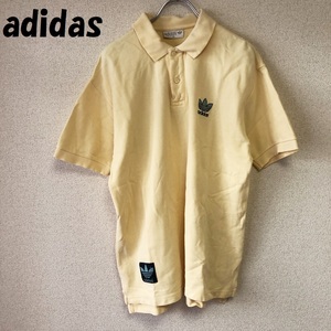 【人気】adidas/アディダス トレフォイルロゴ 半袖ポロシャツ イエロー系 サイズM/6910