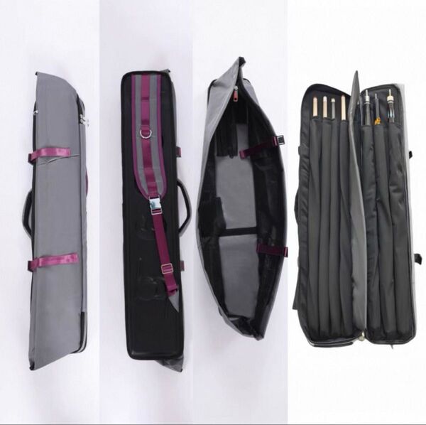 【新品・3B4S】ビリヤードキューケース URBAIN 風 グレー × パープル