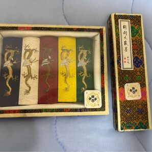 高級書道墨セット(五色+黒墨1本)― 伝統と美の融合