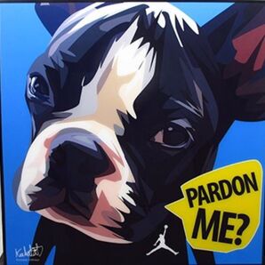 【新品 No 564】 ポップアートパネル フレンチ ブルドッグ ドギー