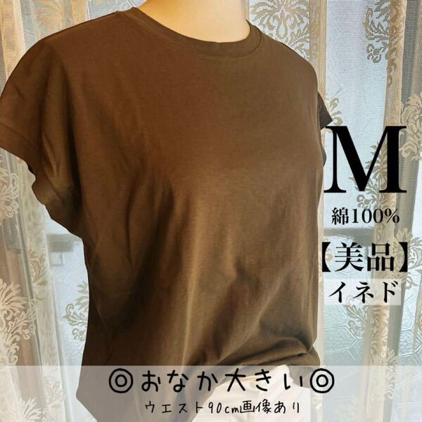 値段交渉歓迎♪ レディース半袖 トップス クルーネックtシャツ 綿100 M 緑 カーキ イネド カットソー