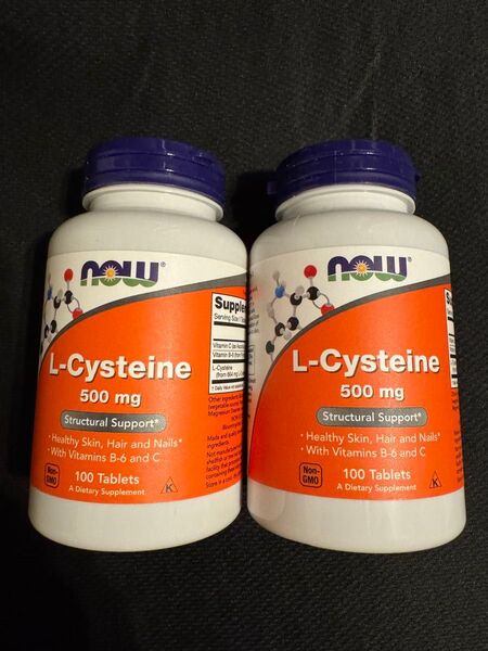 2個セット ナウフーズ Lシステイン now社 NOW Foods 500mg 100タブレット