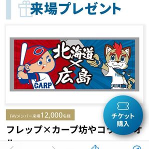 FAV限定来場プレゼントタオル フレップとカープボウヤ ハリセンオマケ付き
