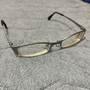 JINS メガネフレーム シルバー メタル ハーフリム ケース付き