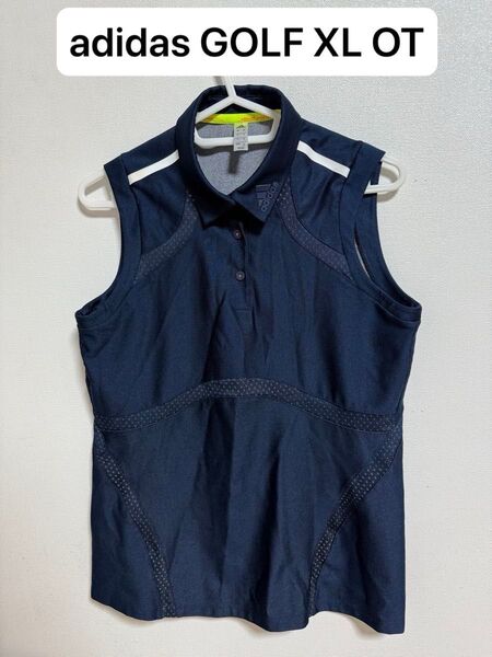adidas レディース ゴルフシャツ XL OT ノースリーブ ポロシャツ