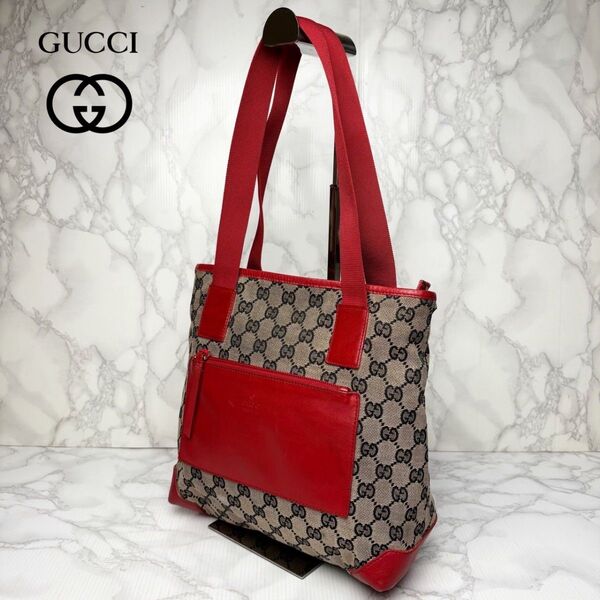58 GUCCI グッチ トートバッグ ハンドバッグ GGキャンバス GG柄