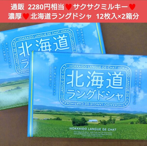 北海道ラングドシャ 12枚入×2箱分 ラングドシャ ミルク ホワイトチョコ