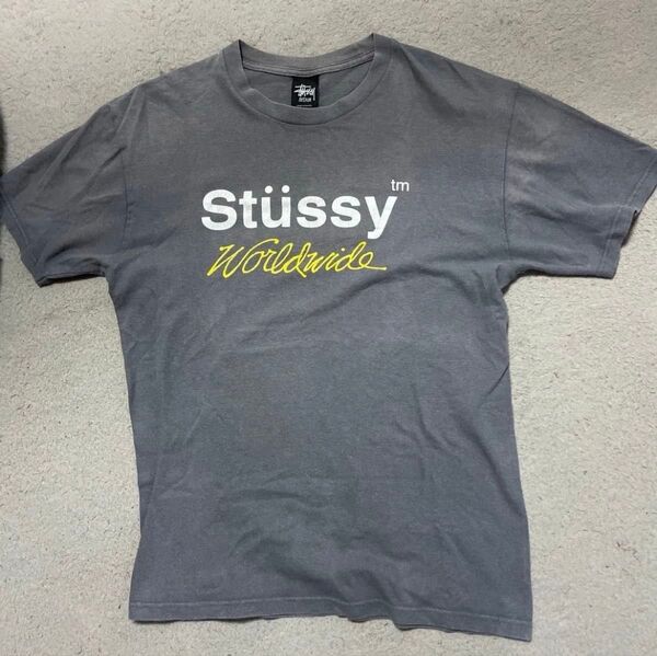 oldstussy tシャツ 美品 M stussy 黒タグ 80s レア