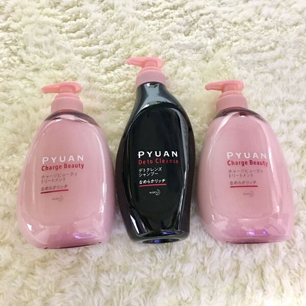 ピュアン デトクレンズシャンプー なめらかリッチ1本&チャージビューティトリートメント なめらかリッチ 2本★新品、未開封です
