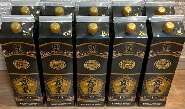 本格焼酎 黒霧島EX 25度 紙パック 1800ml×10パック