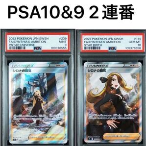 PSA10&9 2連番 シロナの覇気 SAR SR ポケモンカードゲーム