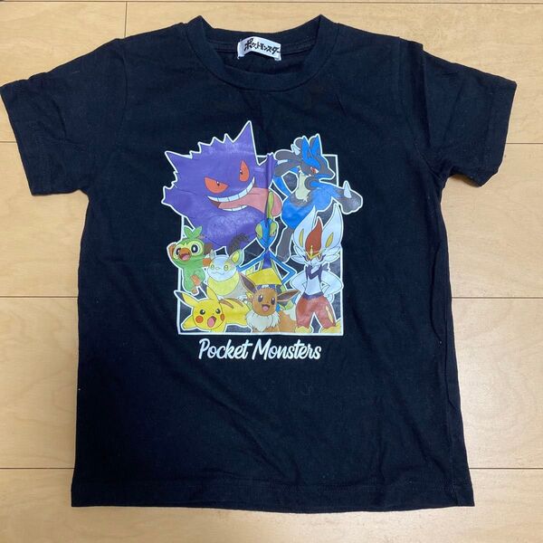Tシャツ ブラック 半袖 120cm ポケモン ルカリオ ゲンガー